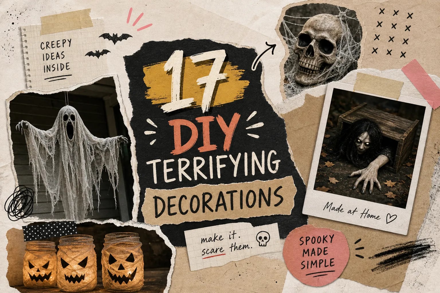 17 Terrifying Halloween Decorations You Can Make at Home